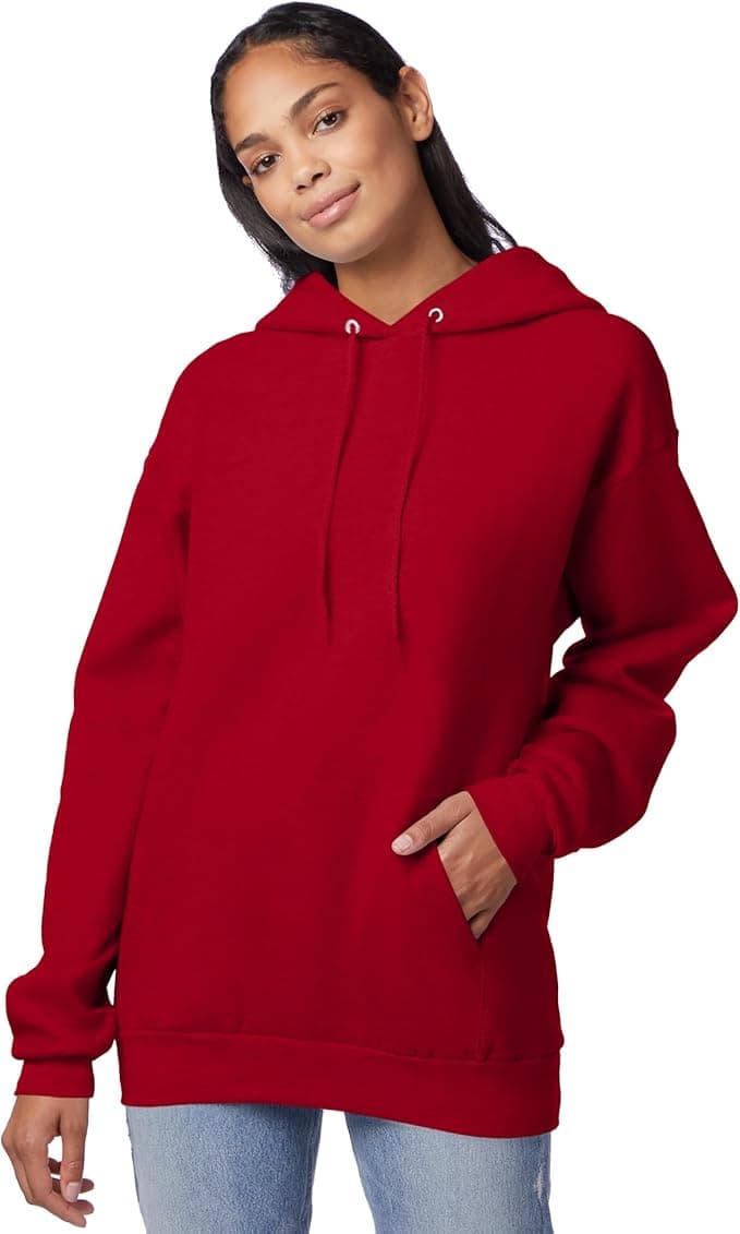 Hanes EcoSmart Hoodie, Midweight Fleece, Pullover Hooded Sweatshirt for Men - Image 4