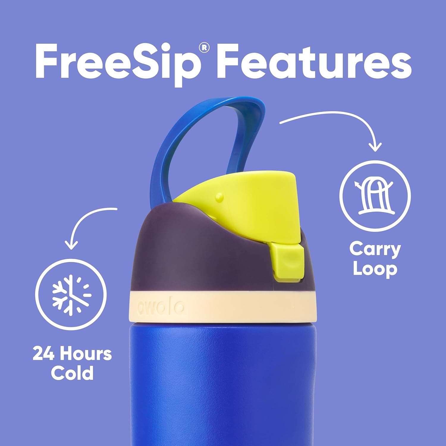 Owala Kids FreeSip Insulated Stainless Steel Water Bottle with Straw for Sports, Travel, and School, BPA-Free Sports Water Bottle, 16 oz, Celestial Sphere - Image 4