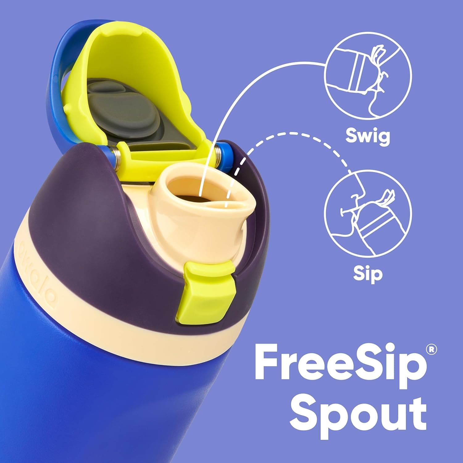 Owala Kids FreeSip Insulated Stainless Steel Water Bottle with Straw for Sports, Travel, and School, BPA-Free Sports Water Bottle, 16 oz, Celestial Sphere - Image 2