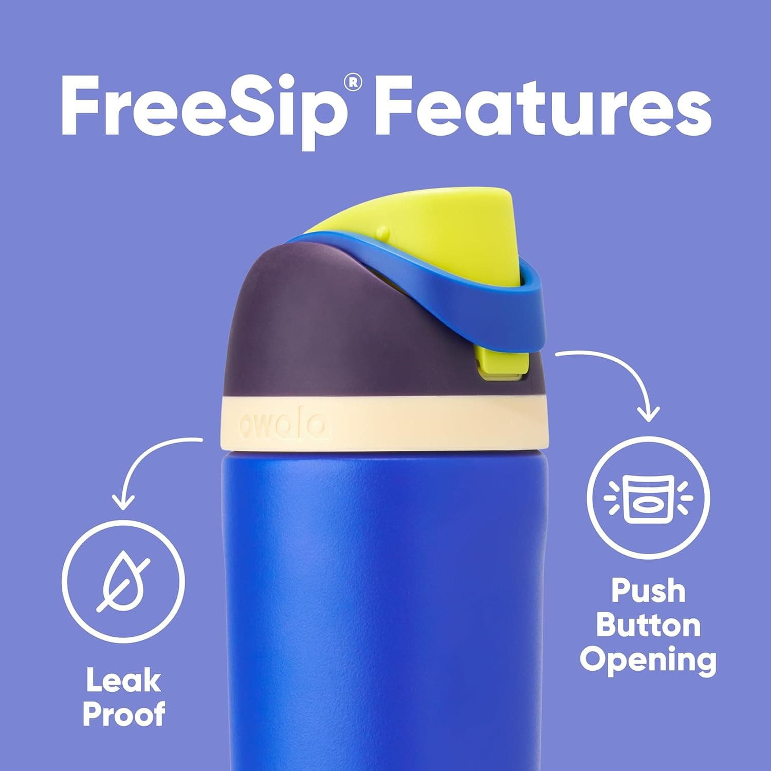 Owala Kids FreeSip Insulated Stainless Steel Water Bottle with Straw for Sports, Travel, and School, BPA-Free Sports Water Bottle, 16 oz, Celestial Sphere - Image 3